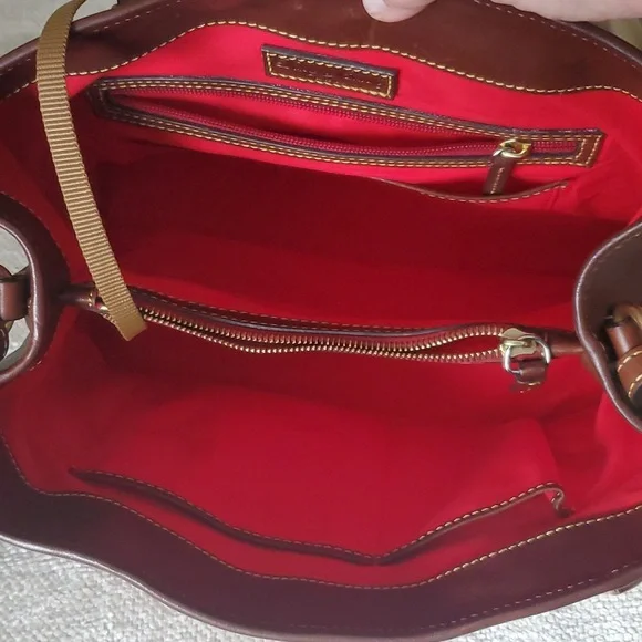 Dooney and Bourke Florentine Leather Perry Satchel - Picture 10 of 12